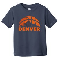 Denver City Skyline Colorado Basketball Fan Jersey Toddler T-Shirt