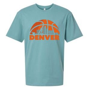 Denver City Skyline Colorado Basketball Fan Jersey Sueded Cloud Jersey T-Shirt