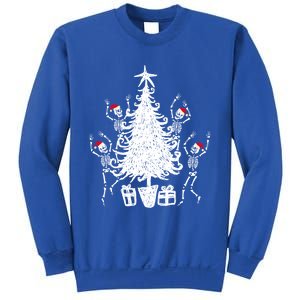 Dancing Christmas Skeletons Funny Spooky Christmas Graphic Gift Sweatshirt