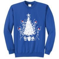 Dancing Christmas Skeletons Funny Spooky Christmas Graphic Gift Sweatshirt