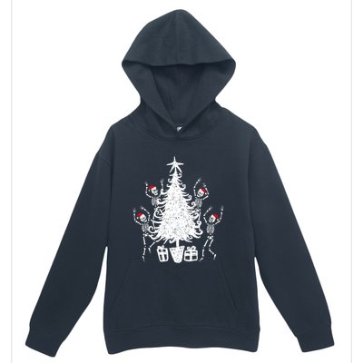 Dancing Christmas Skeletons Funny Spooky Christmas Graphic Gift Urban Pullover Hoodie