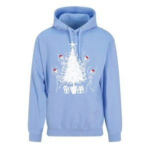 Dancing Christmas Skeletons Funny Spooky Christmas Graphic Gift Unisex Surf Hoodie