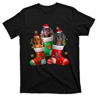 Dachshund Christmas Stocking Funny Xmas Dog Lover T-Shirt