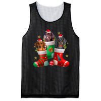 Dachshund Christmas Stocking Funny Xmas Dog Lover Mesh Reversible Basketball Jersey Tank