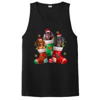 Dachshund Christmas Stocking Funny Xmas Dog Lover PosiCharge Competitor Tank