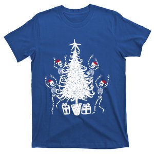 Dancing Christmas Skeletons Funny Spooky Christmas Graphic Gift T-Shirt