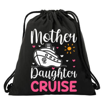 Daughter Cruise Ship Travelling Cruise Trip Mother Drawstring Bag