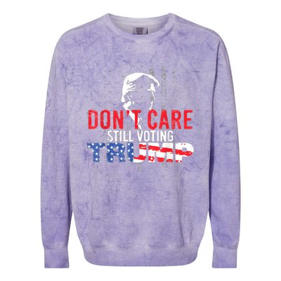 DonT Care Still Voting Trump Pro Donald Trump Mug Shot Colorblast Crewneck Sweatshirt