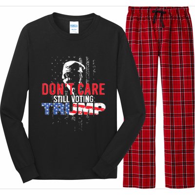 DonT Care Still Voting Trump Pro Donald Trump Mug Shot Long Sleeve Pajama Set