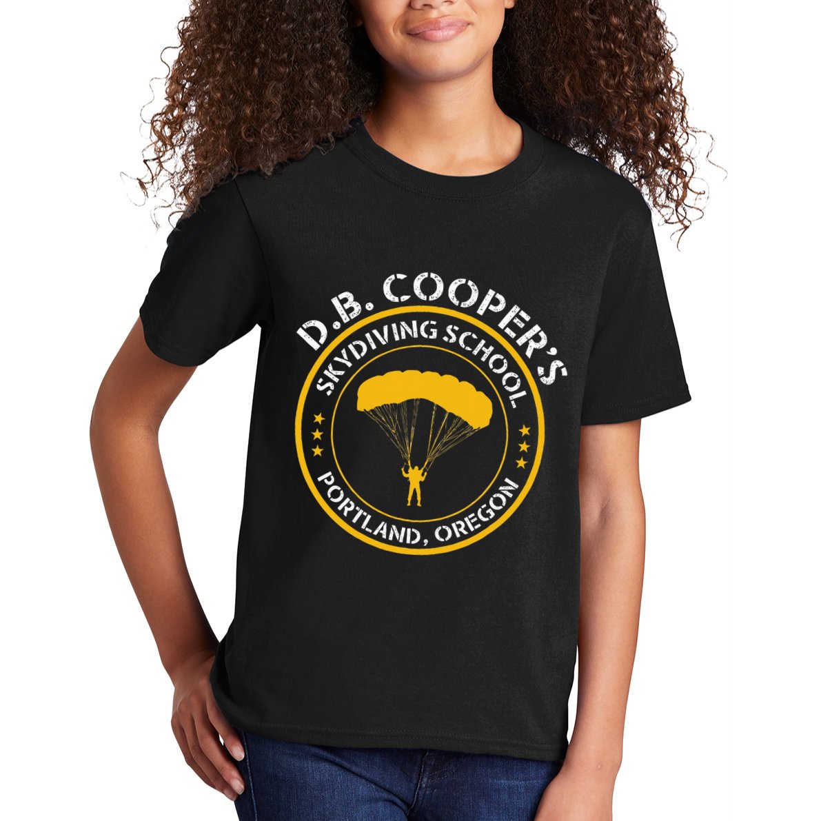 Db Cooper Skydiving School Portland Oregon Kids T-Shirt