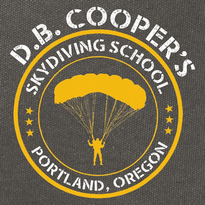 Db Cooper Skydiving School Portland Oregon Cotton Canvas Backpack