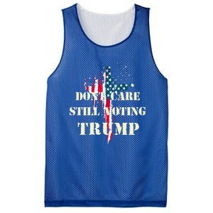 DonT Care Still Voting Trump Patriotic American Flag Cross Gift Mesh Reversible Basketball Jersey Tank