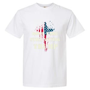 DonT Care Still Voting Trump Patriotic American Flag Cross Gift Garment-Dyed Heavyweight T-Shirt