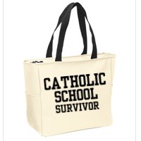 Doublecrossclothingco Catholic School Survivor Zip Tote Bag