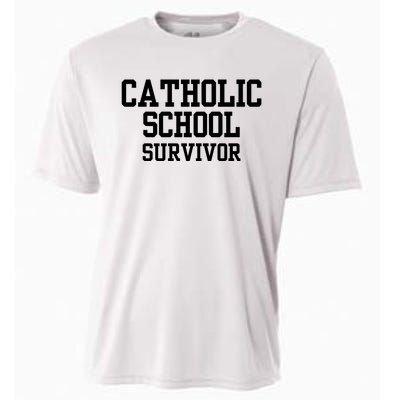 Doublecrossclothingco Catholic School Survivor Cooling Performance Crew T-Shirt