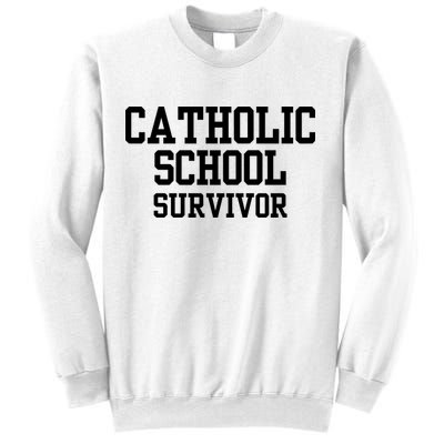 Doublecrossclothingco Catholic School Survivor Sweatshirt