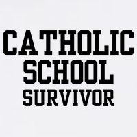 Doublecrossclothingco Catholic School Survivor V-Neck T-Shirt