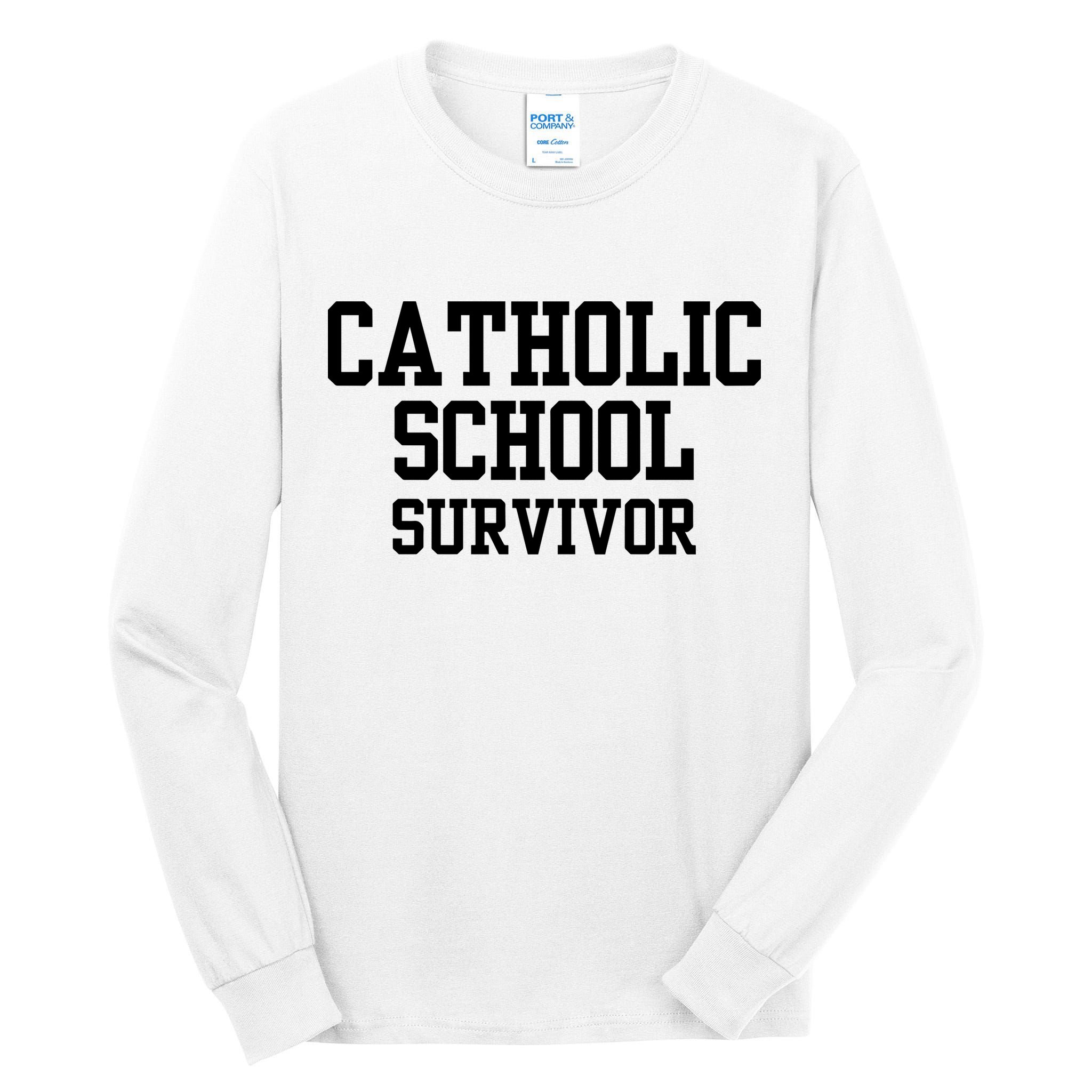 Doublecrossclothingco Catholic School Survivor Tall Long Sleeve T-Shirt