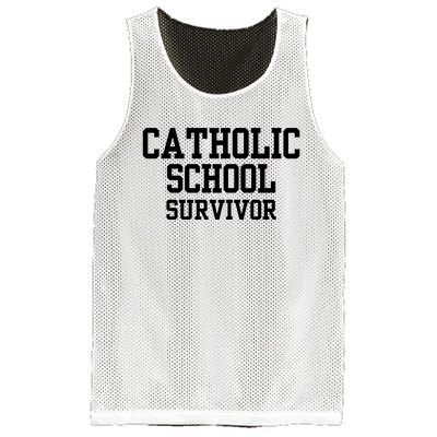 Doublecrossclothingco Catholic School Survivor Mesh Reversible Basketball Jersey Tank