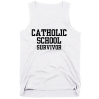 Doublecrossclothingco Catholic School Survivor Tank Top