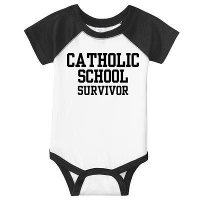 Doublecrossclothingco Catholic School Survivor Infant Baby Jersey Bodysuit
