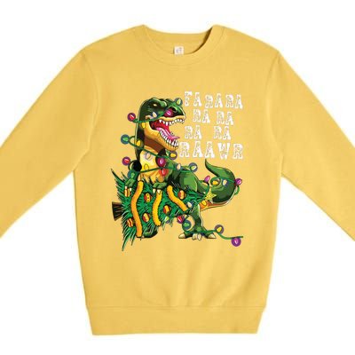 Dinosaur Christmas Shirts Fa Ra Rawr Tree Rex Boy Xmas Gift Premium Crewneck Sweatshirt