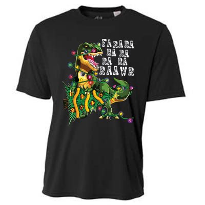 Dinosaur Christmas Shirts Fa Ra Rawr Tree Rex Boy Xmas Gift Cooling Performance Crew T-Shirt