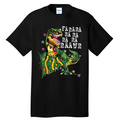 Dinosaur Christmas Shirts Fa Ra Rawr Tree Rex Boy Xmas Gift Tall T-Shirt