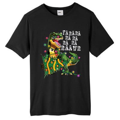 Dinosaur Christmas Shirts Fa Ra Rawr Tree Rex Boy Xmas Gift Tall Fusion ChromaSoft Performance T-Shirt