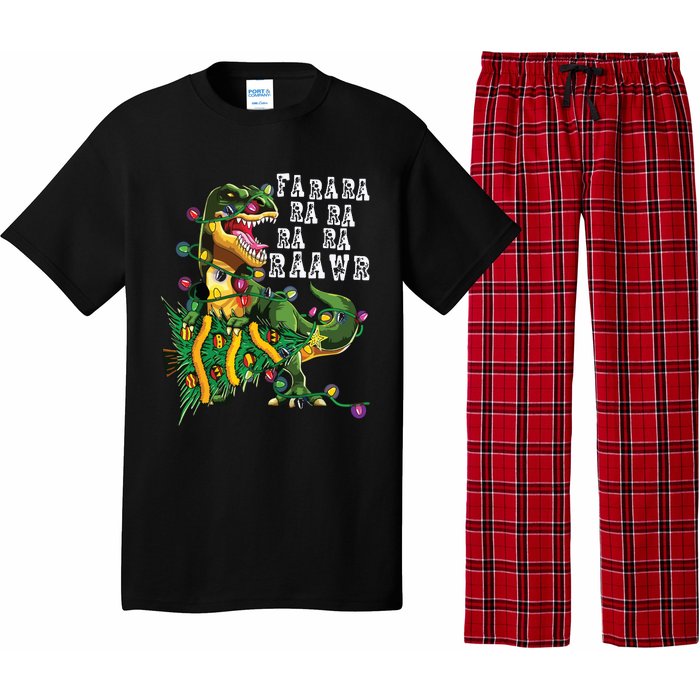 Dinosaur Christmas Shirts Fa Ra Rawr Tree Rex Boy Xmas Gift Pajama Set