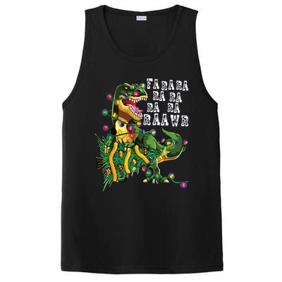 Dinosaur Christmas Shirts Fa Ra Rawr Tree Rex Boy Xmas Gift PosiCharge Competitor Tank