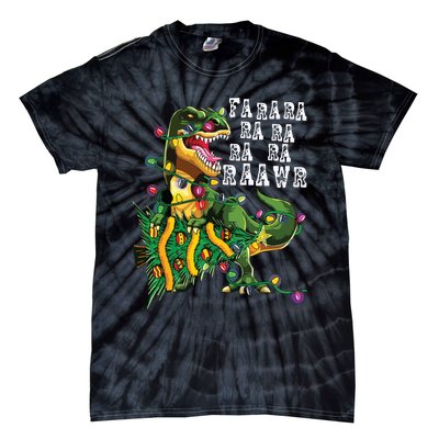 Dinosaur Christmas Shirts Fa Ra Rawr Tree Rex Boy Xmas Gift Tie-Dye T-Shirt