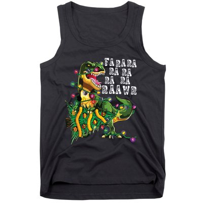 Dinosaur Christmas Shirts Fa Ra Rawr Tree Rex Boy Xmas Gift Tank Top