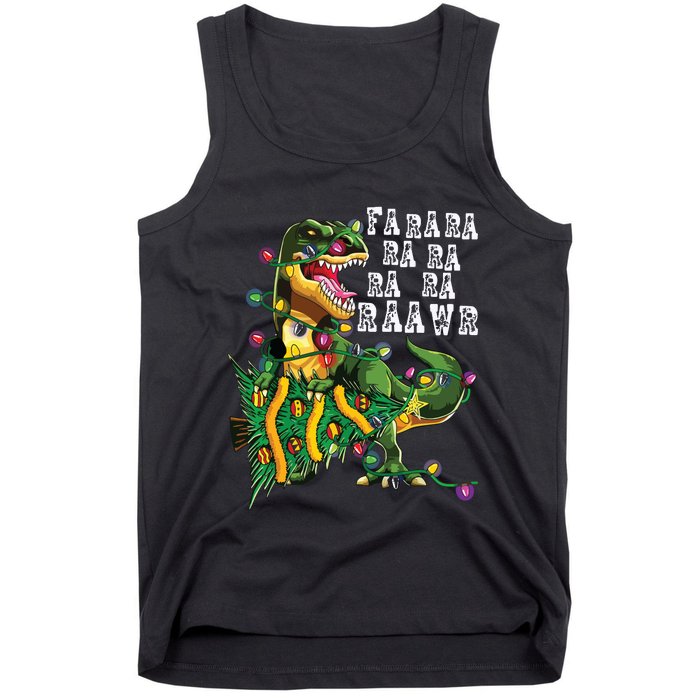 Dinosaur Christmas Shirts Fa Ra Rawr Tree Rex Boy Xmas Gift Tank Top