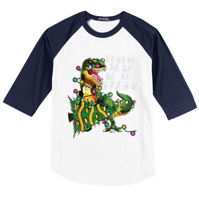 Dinosaur Christmas Shirts Fa Ra Rawr Tree Rex Boy Xmas Gift Baseball Sleeve Shirt