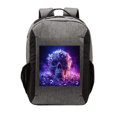 Diamond Covered Skull With Violet Colors And Crystal Gems Vector Backpack