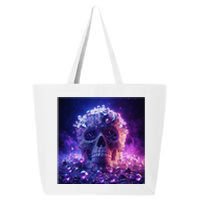 Diamond Covered Skull With Violet Colors And Crystal Gems 25L Jumbo Tote