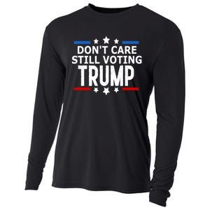 Dont Care Still Voting Trump Patriotic American Flag Cooling Performance Long Sleeve Crew