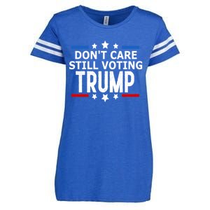 Dont Care Still Voting Trump Patriotic American Flag Enza Ladies Jersey Football T-Shirt