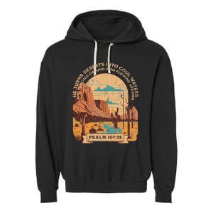 Desert Cowboy Southwest Bible Scripture For Christian Garment-Dyed Fleece Hoodie