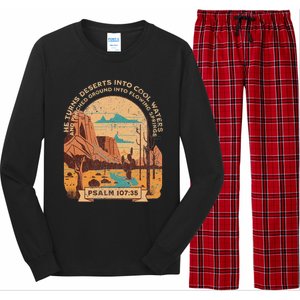 Desert Cowboy Southwest Bible Scripture For Christian Long Sleeve Pajama Set