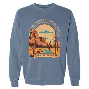 Desert Cowboy Southwest Bible Scripture For Christian Garment-Dyed Sweatshirt