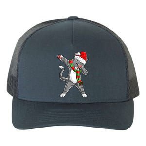 Dabbing Cat Santa Christmas Gift Boys Girls Catmas Xmas Gift Yupoong Adult 5-Panel Trucker Hat