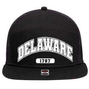 Delaware Collegiate Style 1787 7 Panel Mesh Trucker Snapback Hat