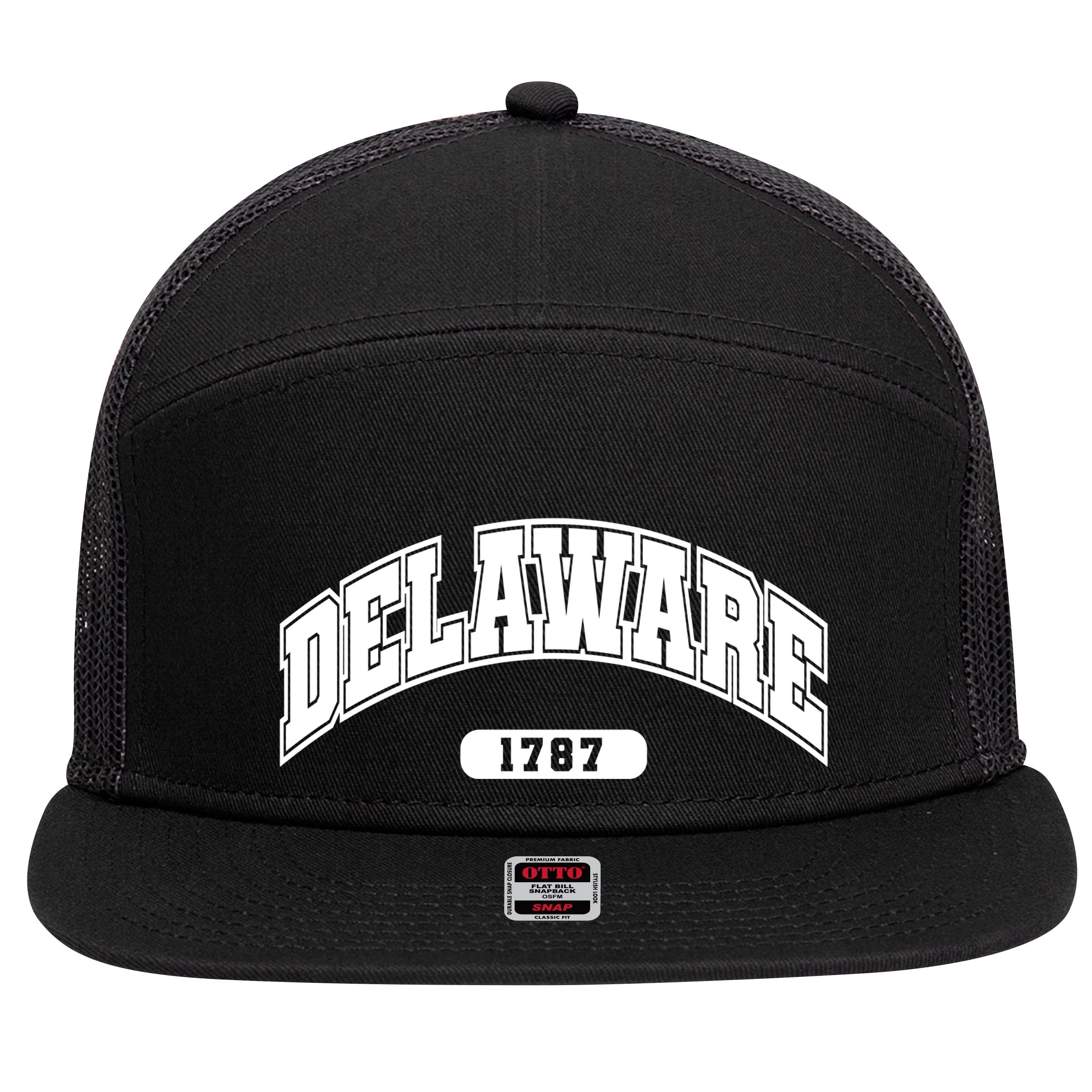 Delaware Collegiate Style 1787 7 Panel Mesh Trucker Snapback Hat