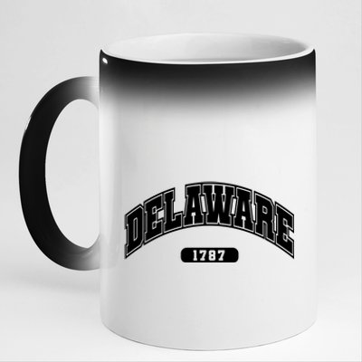 Delaware Collegiate Style 1787 11oz Black Color Changing Mug