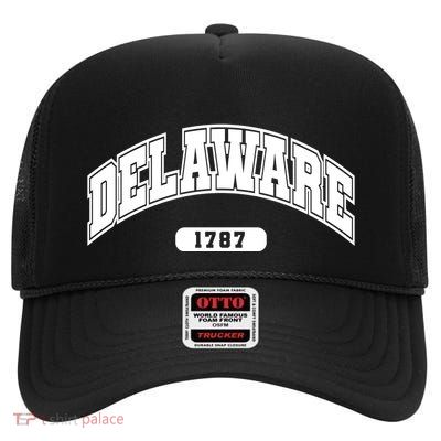 Delaware Collegiate Style 1787 High Crown Mesh Back Trucker Hat