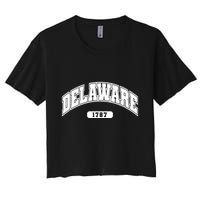 Delaware Collegiate Style 1787 Women's Crop Top Tee