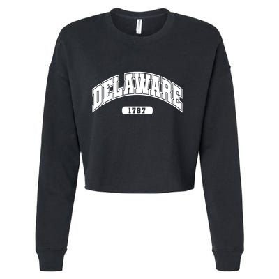 Delaware Collegiate Style 1787 Cropped Pullover Crew