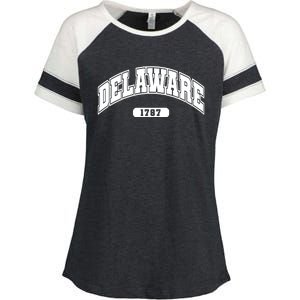 Delaware Collegiate Style 1787 Enza Ladies Jersey Colorblock Tee